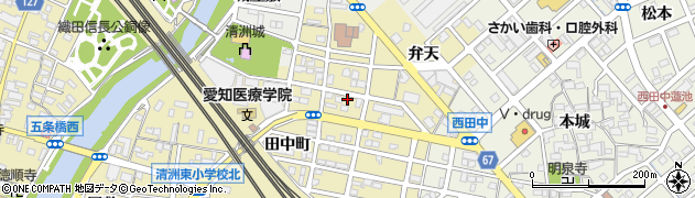 愛知県清須市清洲田中町39周辺の地図