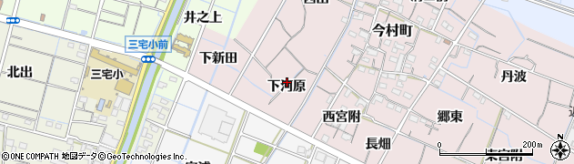 愛知県稲沢市今村町（下河原）周辺の地図