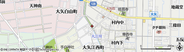 愛知県稲沢市大矢町（金蔵西）周辺の地図