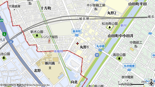 〒452-0835 愛知県名古屋市西区丸野の地図