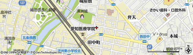 愛知県清須市清洲田中町34周辺の地図