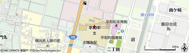 愛知県稲沢市平和町平池（七反田）周辺の地図