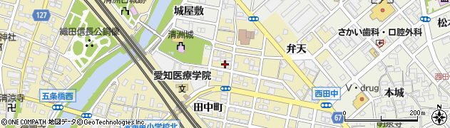 愛知県清須市清洲田中町6周辺の地図