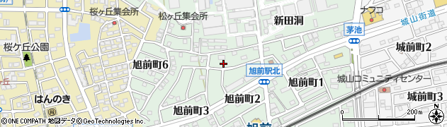 愛知県尾張旭市旭前町周辺の地図