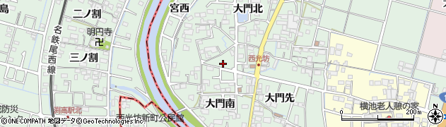 愛知県稲沢市平和町西光坊大門北972周辺の地図