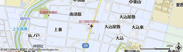 愛知県愛西市西川端町須原前周辺の地図