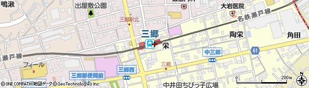 愛知県尾張旭市周辺の地図