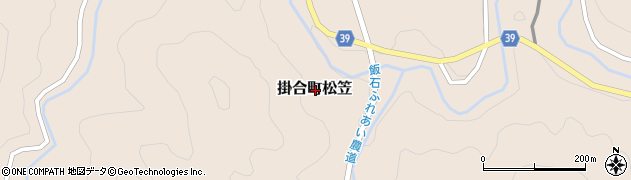 島根県雲南市掛合町松笠周辺の地図