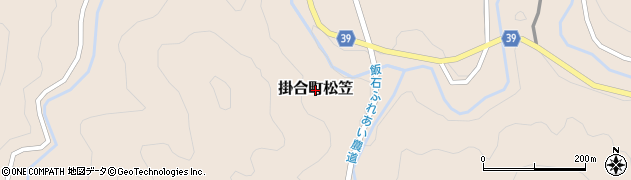 島根県雲南市掛合町松笠周辺の地図