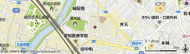 愛知県清須市清洲田中町11周辺の地図