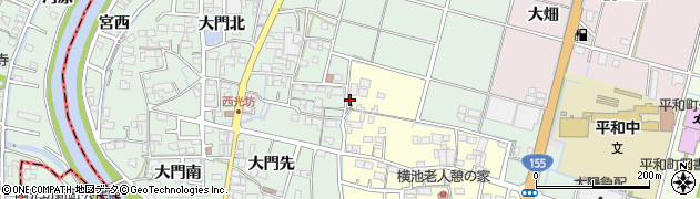 愛知県稲沢市平和町横池本田411周辺の地図