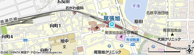 愛知県尾張旭市周辺の地図