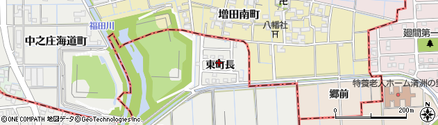 愛知県あま市森（東町長）周辺の地図