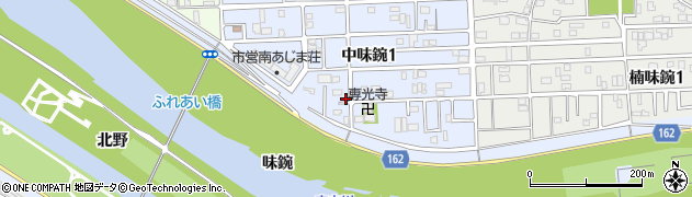 愛知県名古屋市北区中味鋺1丁目222周辺の地図