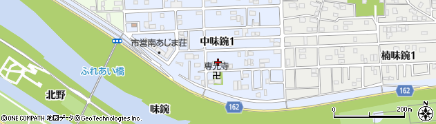 愛知県名古屋市北区中味鋺1丁目847周辺の地図