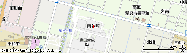愛知県稲沢市平和町中三宅南ケ崎周辺の地図