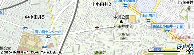 愛知県名古屋市西区上小田井周辺の地図