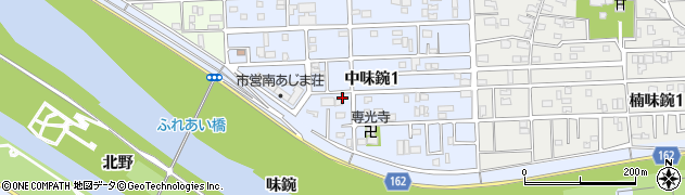 愛知県名古屋市北区中味鋺1丁目214周辺の地図