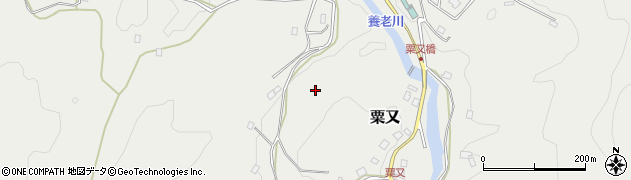 千葉県大多喜町（夷隅郡）粟又周辺の地図