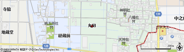 愛知県稲沢市中之庄町丸田周辺の地図