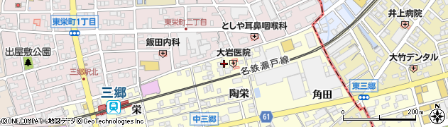 愛知県尾張旭市三郷町陶栄100周辺の地図