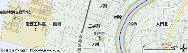 愛知県愛西市渕高町（二ノ割）周辺の地図