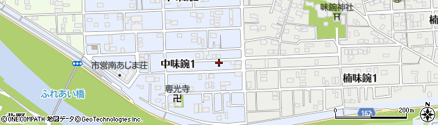 愛知県名古屋市北区中味鋺1丁目714周辺の地図