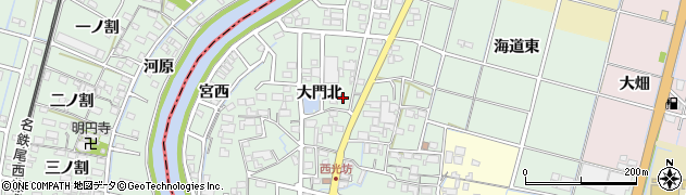 愛知県稲沢市平和町西光坊大門北833周辺の地図