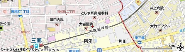 愛知県尾張旭市三郷町陶栄107周辺の地図