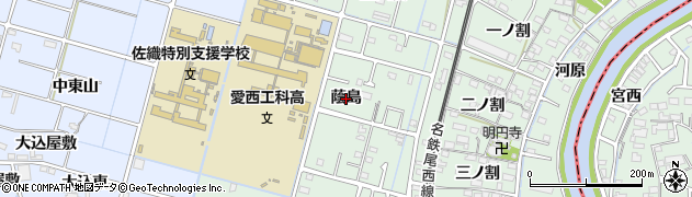 愛知県愛西市渕高町（蔭島）周辺の地図