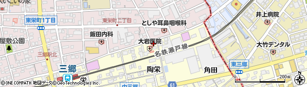 愛知県尾張旭市三郷町陶栄105周辺の地図