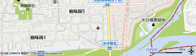 愛知県名古屋市北区楠味鋺5丁目514周辺の地図