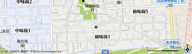 愛知県名古屋市北区楠味鋺1丁目1302周辺の地図