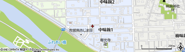 愛知県名古屋市北区中味鋺1丁目306周辺の地図