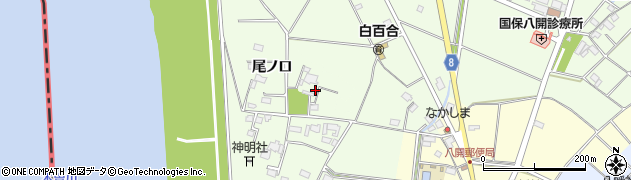 愛知県愛西市高畑町尾ノ口周辺の地図