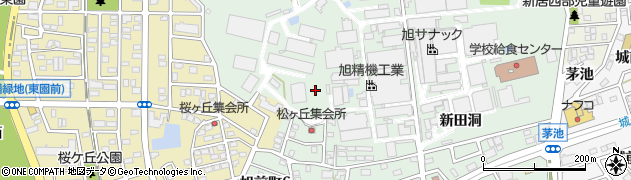 愛知県尾張旭市旭前町（西新田）周辺の地図