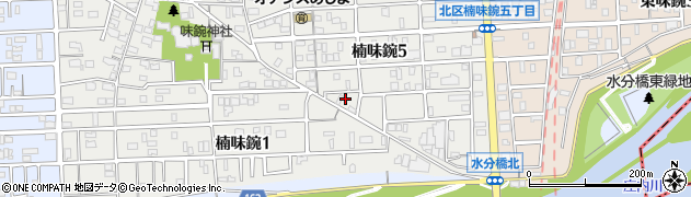 愛知県名古屋市北区楠味鋺5丁目835周辺の地図