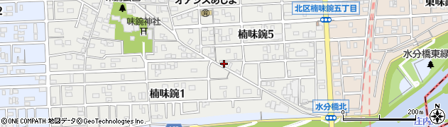 愛知県名古屋市北区楠味鋺5丁目839周辺の地図
