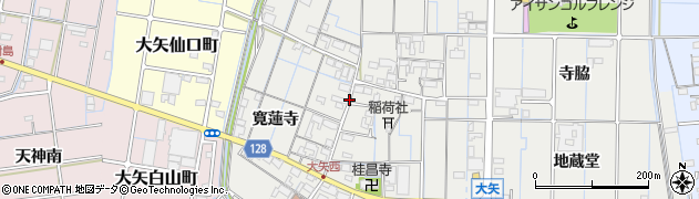 愛知県稲沢市大矢町（村内上）周辺の地図
