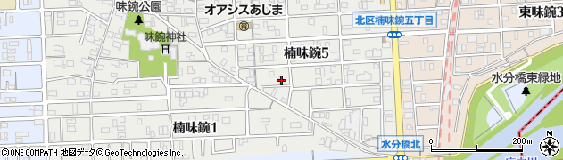 愛知県名古屋市北区楠味鋺5丁目815周辺の地図