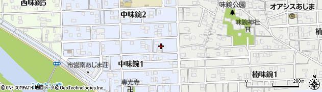 愛知県名古屋市北区中味鋺1丁目525周辺の地図