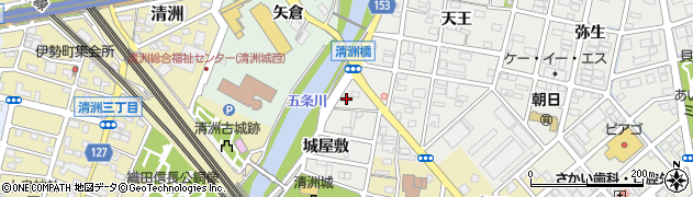 愛知県清須市朝日城屋敷56周辺の地図