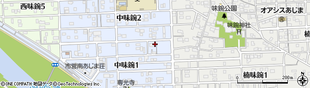 愛知県名古屋市北区中味鋺1丁目524周辺の地図