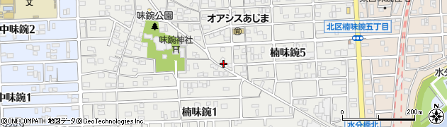 愛知県名古屋市北区楠味鋺5丁目916周辺の地図