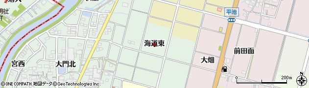 愛知県稲沢市平和町西光坊（海道東）周辺の地図