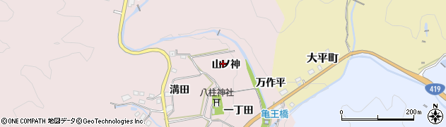 愛知県豊田市木瀬町山ノ神周辺の地図