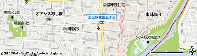 愛知県名古屋市北区楠味鋺5丁目2411周辺の地図