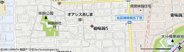 愛知県名古屋市北区楠味鋺5丁目1609周辺の地図