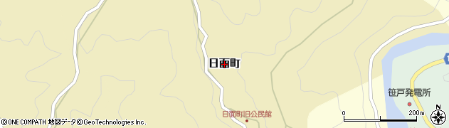 愛知県豊田市日面町周辺の地図