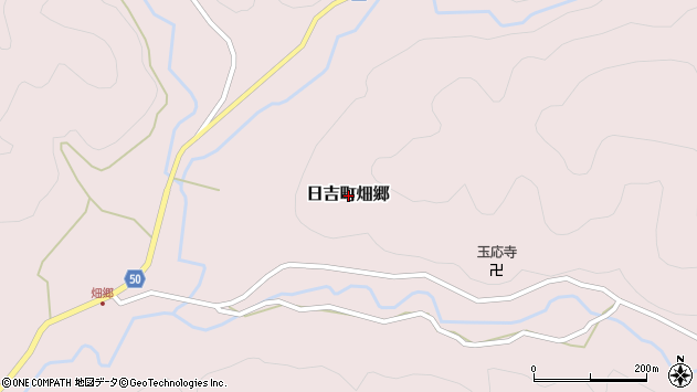 〒629-0313 京都府南丹市日吉町畑郷の地図